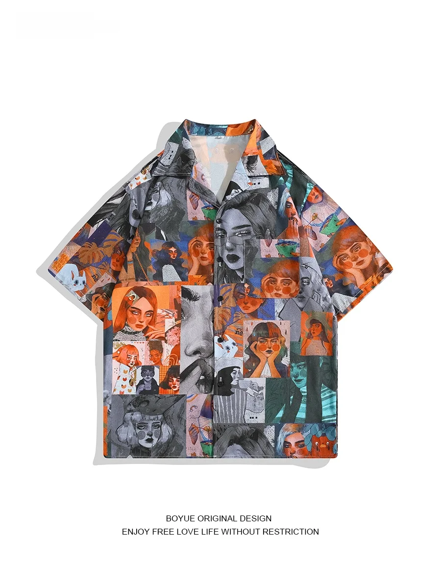 Мужская футболка Boyue с принтом в стиле хип-хоп, камуфляжная, молодежная, летняя, свободного кроя, с кубинским воротником
Мужская футболка Boyue с принтом в стиле хип-хоп, камуфляжная, молодежная, летняя, свободного кроя, с кубинским воротником