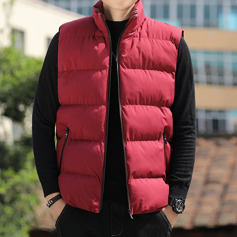 Autumn Winter Men's Waistcoat Sleeveless Stand Collar Warm Down Cotton Vest Casual Loose Versatile Cardigan Fashion Padded Coat
Autumn Winter Men's Waistcoat Sleeveless Stand Collar Warm Down Cotton Vest Casual Loose Versatile Cardigan Fashion Padded Coat