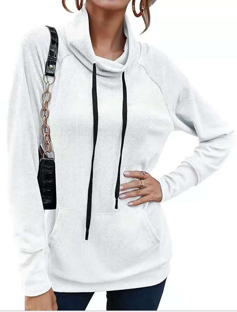 Women Solid Loose Casual Turtleneck Fall Winter Long Sleeve Pullover Sports T-shirt Female Fashion Simple Drawstring Sweatshirt
Women Solid Loose Casual Turtleneck Fall Winter Long Sleeve Pullover Sports T-shirt Female Fashion Simple Drawstring Sweatshirt