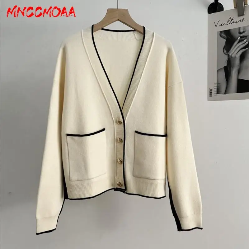 MNCCMOAA 2024 Spring Autumn Women Fashion Single-Breasted Knitted V-Neck Sweater Female Solid Color Casual Loose Cardigans Tops
MNCCMOAA 2024 Spring Autumn Women Fashion Single-Breasted Knitted V-Neck Sweater Female Solid Color Casual Loose Cardigans Tops