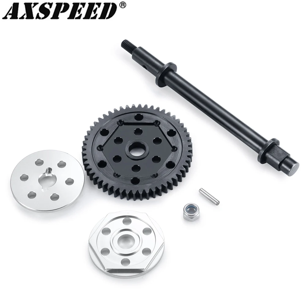 AXSPEED Steel Motor Gear 52T Transmission Case Gear Modification Kit for 1/6 Axial SCX6 AXI05000 AXI05001 JLU Truck Buggy Parts
AXSPEED Steel Motor Gear 52T Transmission Case Gear Modification Kit for 1/6 Axial SCX6 AXI05000 AXI05001 JLU Truck Buggy Parts