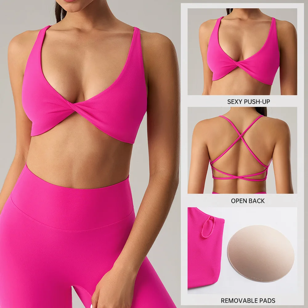 Summer Sexy Gym Top Women Crease Sports Bra Running Back Cross Yoga Bra Breathable Sports Underwear Women Fitness Workout Top
Summer Sexy Gym Top Women Crease Sports Bra Running Back Cross Yoga Bra Breathable Sports Underwear Women Fitness Workout Top