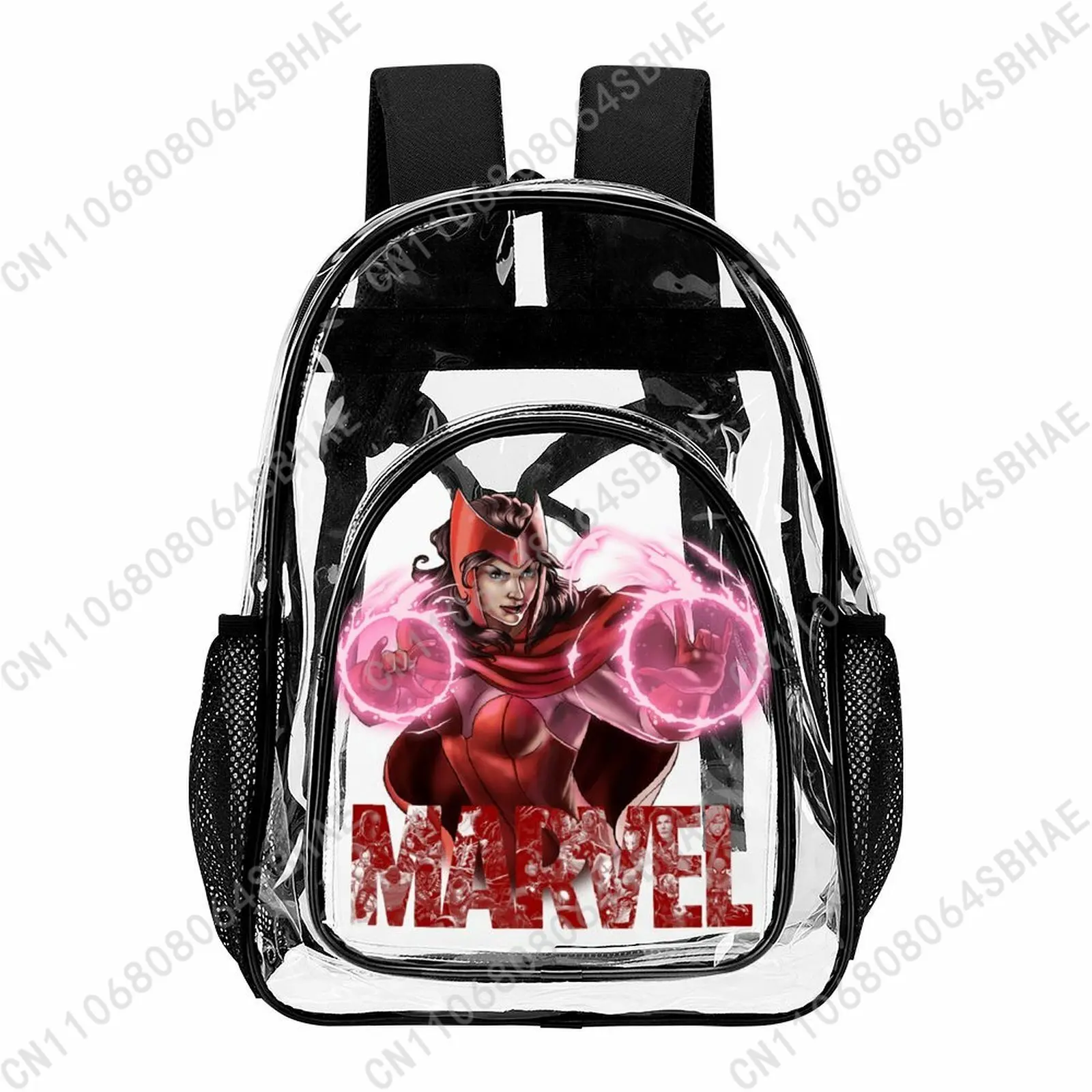 Прозрачный рюкзак Marvel Scarlet Witch с сетчатым карманом для женщин и мужчин, прозрачная сумка для книг, водонепроницаемый рюкзак для школы, путешествий, подарок, косплей
Прозрачный рюкзак Marvel Scarlet Witch с сетчатым карманом для женщин и мужчин, прозрачная сумка для книг, водонепроницаемый рюкзак для школы, путешествий, подарок, косплей