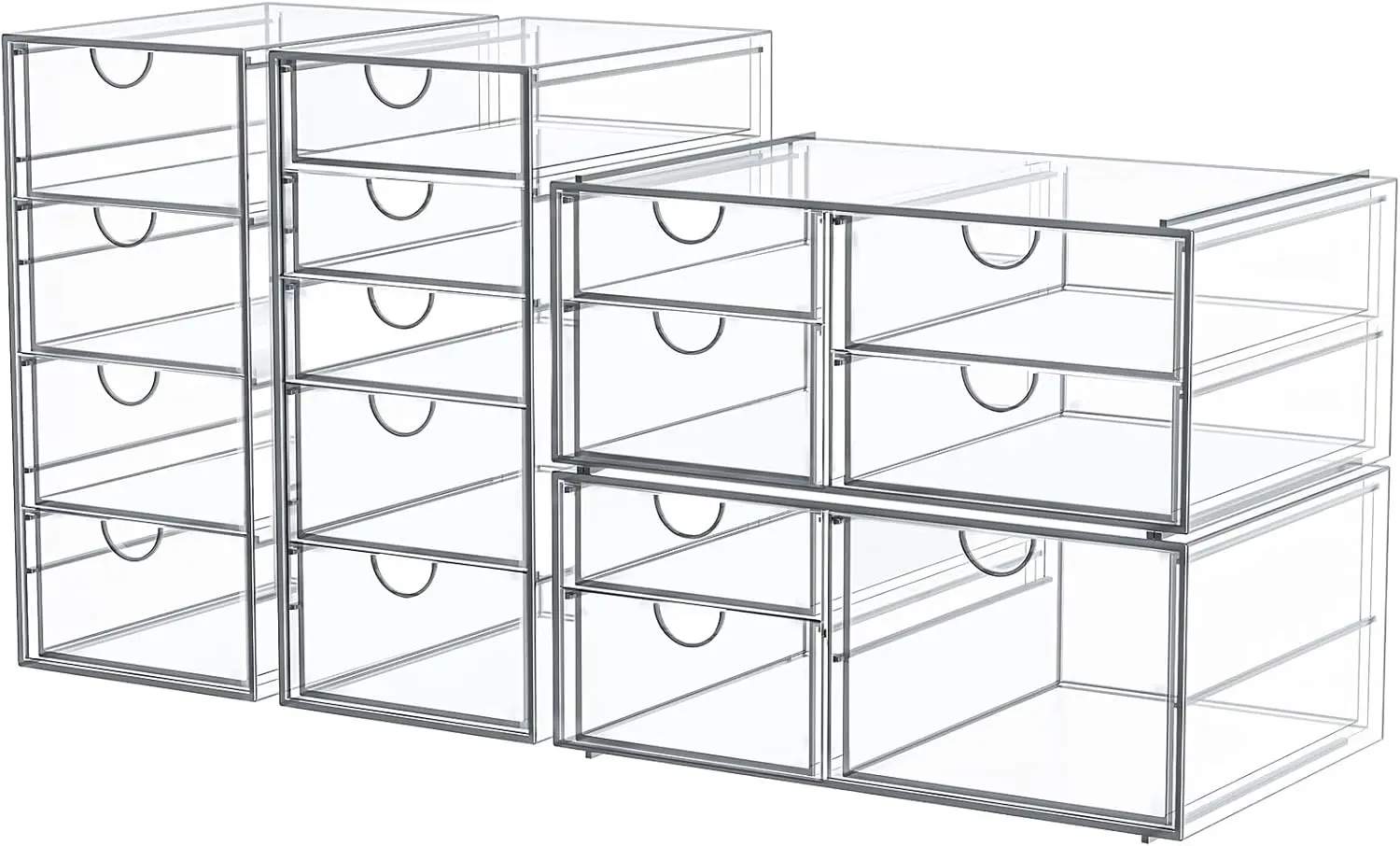 16-Drawer Acrylic Desk Organizer Set, Dustproof Makeup Storage for Cosmetics, Jewelry, Office Supplies
16-Drawer Acrylic Desk Organizer Set, Dustproof Makeup Storage for Cosmetics, Jewelry, Office Supplies