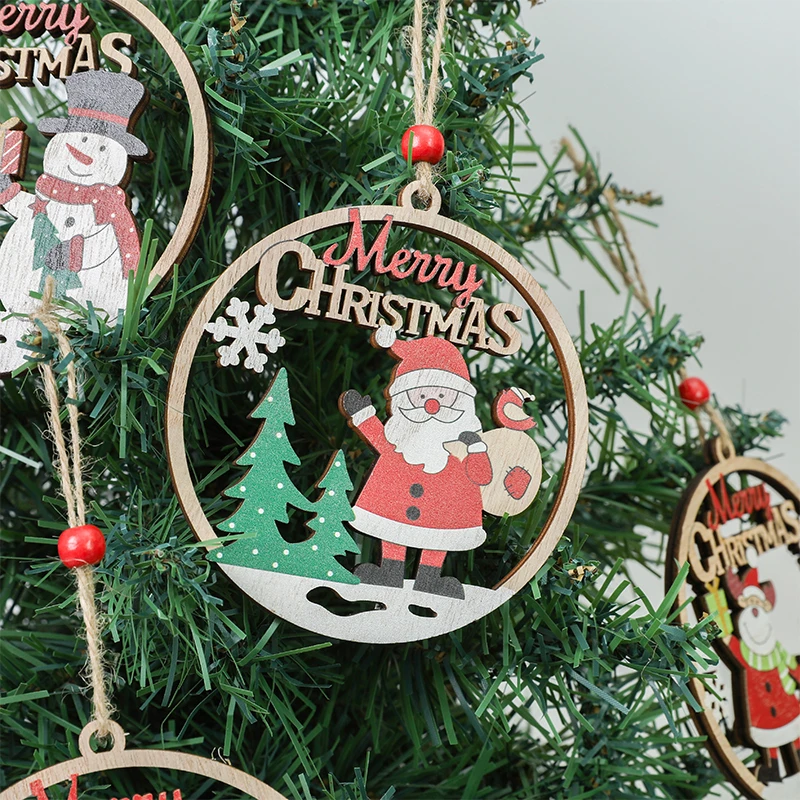4 Colors Christmas Creative Wooden Pendant Xmas Tree Hanging Ornament Santa Claus Elk Reindeer New Year Holiday Party Decoration
4 Colors Christmas Creative Wooden Pendant Xmas Tree Hanging Ornament Santa Claus Elk Reindeer New Year Holiday Party Decoration