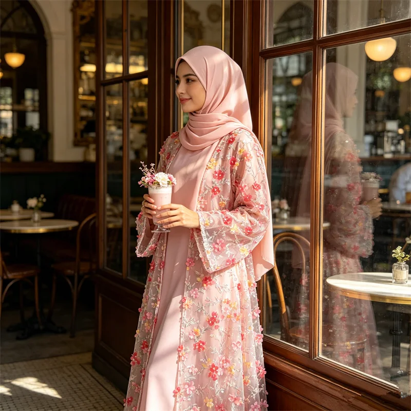 3PCS Muslim Set Women Embroidery Abaya Flower Kimono Cardigan Maxi Dress Hijab Robe Dubai Kaftan Kebaya Islam Jalabiya Ensembles
3PCS Muslim Set Women Embroidery Abaya Flower Kimono Cardigan Maxi Dress Hijab Robe Dubai Kaftan Kebaya Islam Jalabiya Ensembles