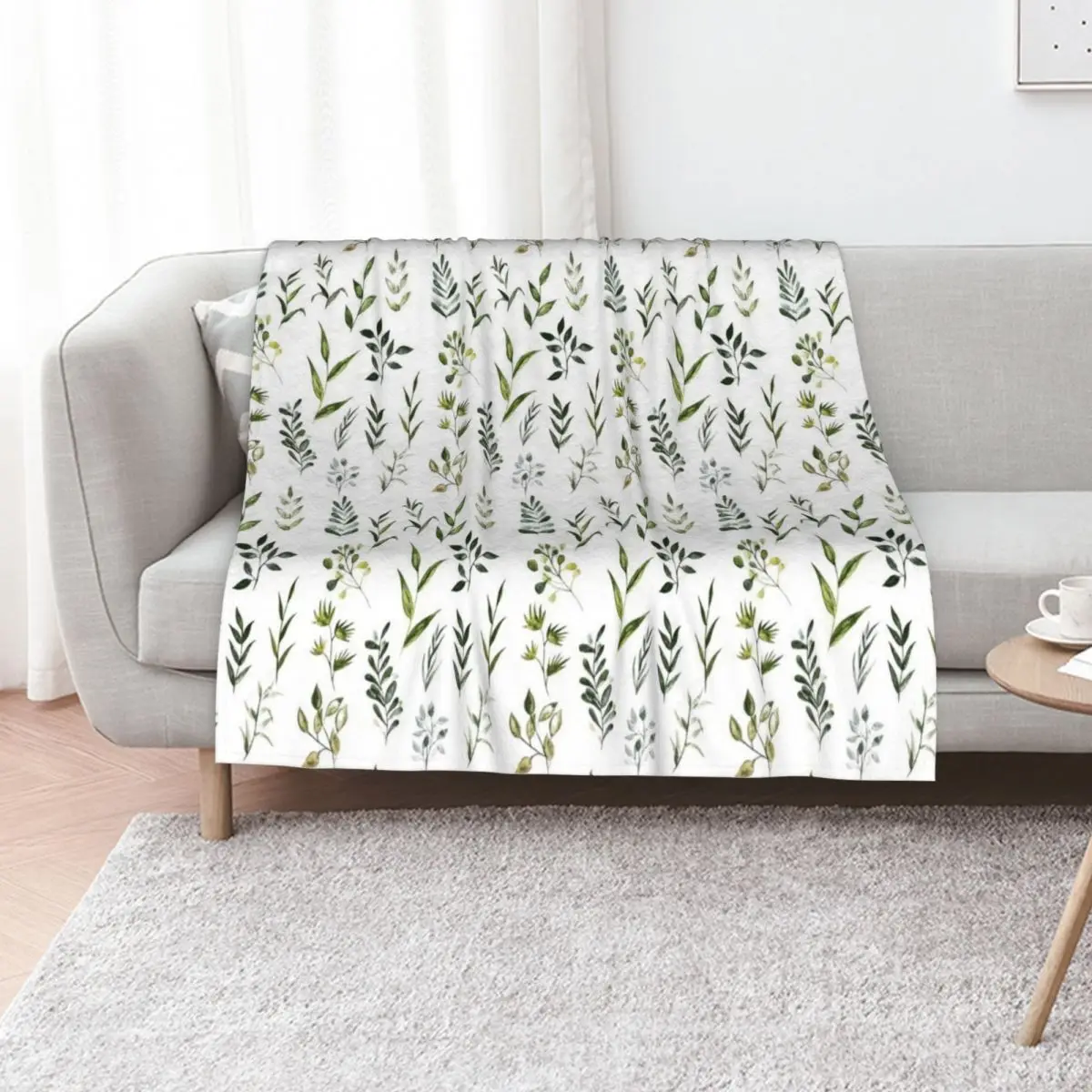 Watercolor Greenery Throw Blanket Portable Lightweight Blanket for Travel Camping
Watercolor Greenery Throw Blanket Portable Lightweight Blanket for Travel Camping