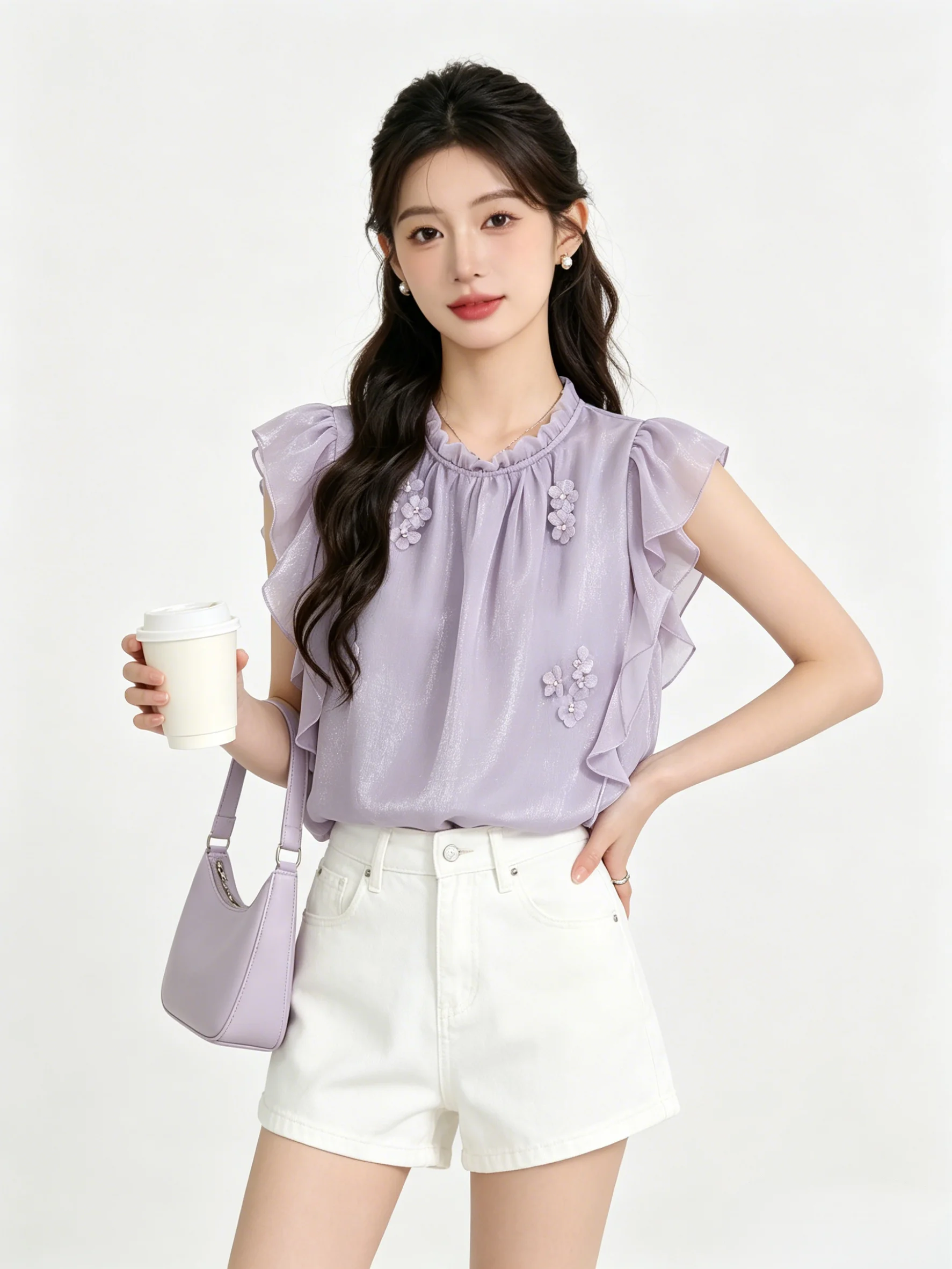 Elegant Sweet Lace Trim Vest Top Skin-friendly Summer 2026 Korean Style Loose Fit Breathable Floral Print round Neck Shirt
Elegant Sweet Lace Trim Vest Top Skin-friendly Summer 2026 Korean Style Loose Fit Breathable Floral Print round Neck Shirt