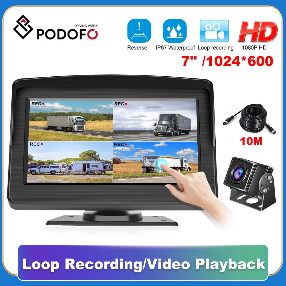 Podofo Car Mirror Video Recordable Wired touch screen Weatherproof HD Camera Parking System For Car Truck Bus Trailer Dashboard
Podofo Car Mirror Video Recordable Wired touch screen Weatherproof HD Camera Parking System For Car Truck Bus Trailer Dashboard