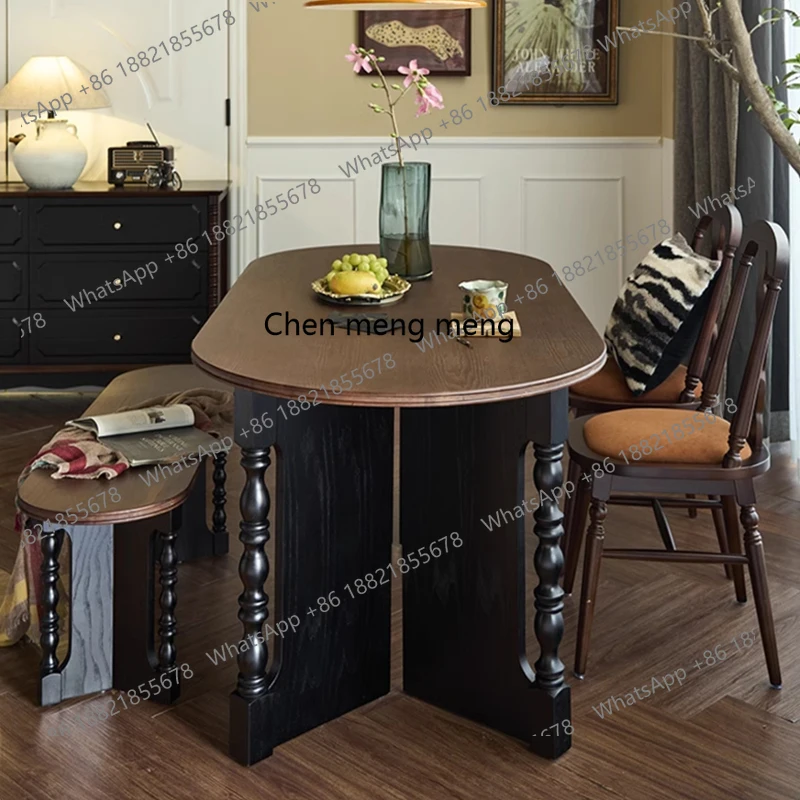 Комбинация обеденного стола и стула из массива дерева, антикварный бытовой обеденный стол, американский легкий роскошный небольшой обеденный стол
Комбинация обеденного стола и стула из массива дерева, антикварный бытовой обеденный стол, американский легкий роскошный небольшой обеденный стол