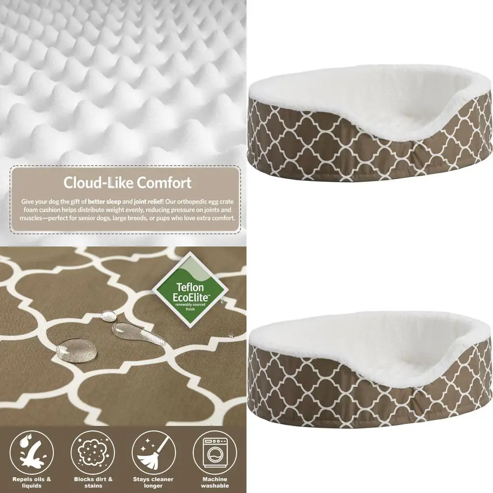 Ортопедическая лежанка для собак с тефлоновым покрытием, средняя, коричневая
Ортопедическая лежанка для собак с тефлоновым покрытием, средняя, коричневая