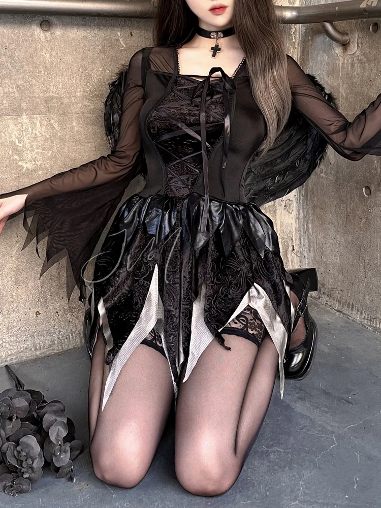 Костюм для взрослых на Хэллоуин, Дьявол Доктор, женский готический демон, призрак, ангел, серия k, Witcrt, модная одежда для выступлений на сцене
Костюм для взрослых на Хэллоуин, Дьявол Доктор, женский готический демон, призрак, ангел, серия k, Witcrt, модная одежда для выступлений на сцене