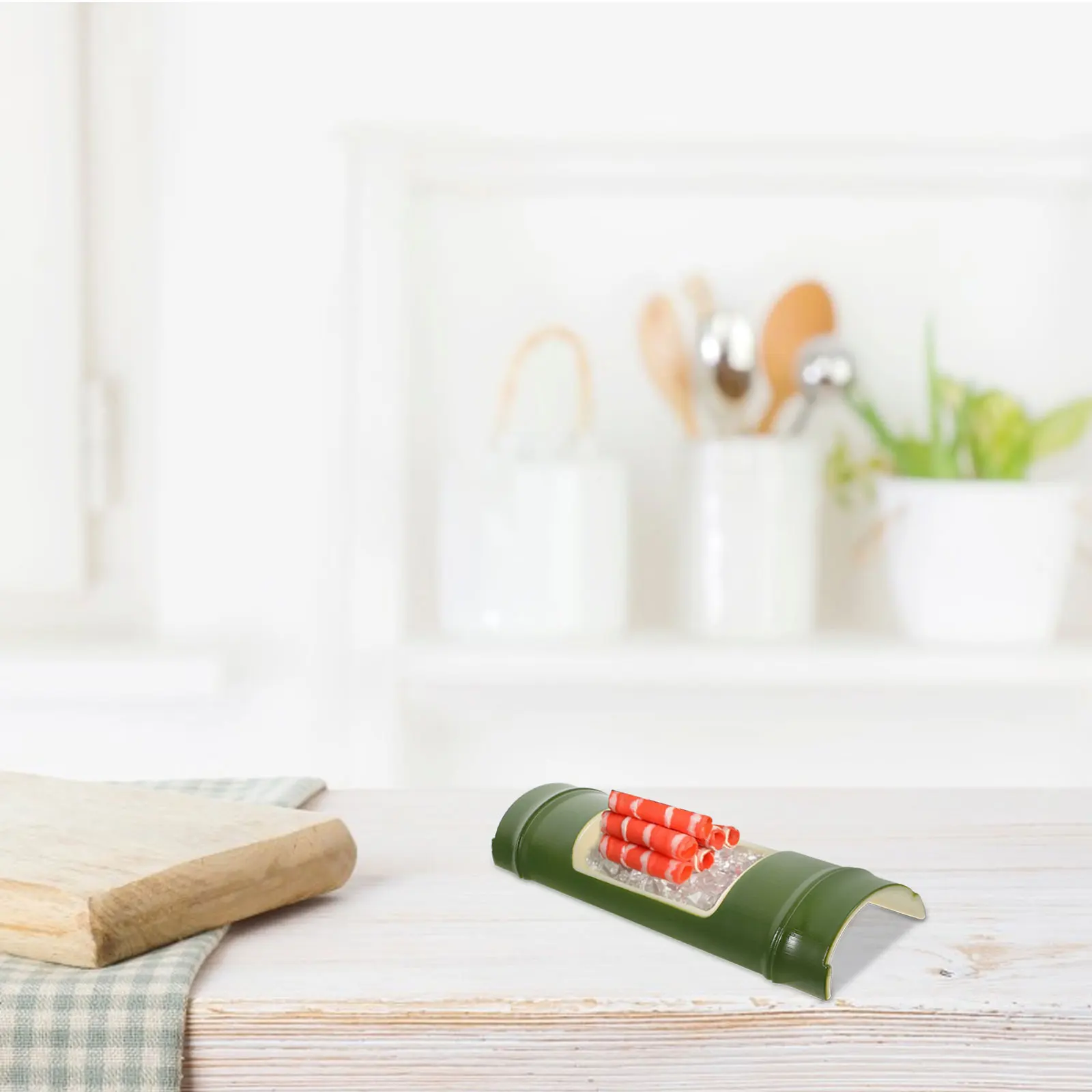 Bamboo Tube Shaped Cold Noodle Container Plastic Sushi Tray Japanese Style Food Plate Multi Function Sashimi Dish Easy Clean
Bamboo Tube Shaped Cold Noodle Container Plastic Sushi Tray Japanese Style Food Plate Multi Function Sashimi Dish Easy Clean