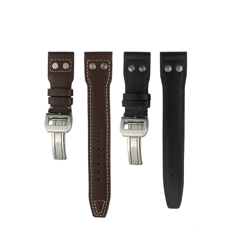 Genuine Leather Rivet Watchband 20mm 21mm 22mm Fit for IWC Big Pilot's Watch TOP GUN SPITFIRE Le Petit Prince Calfskin Strap
Genuine Leather Rivet Watchband 20mm 21mm 22mm Fit for IWC Big Pilot's Watch TOP GUN SPITFIRE Le Petit Prince Calfskin Strap