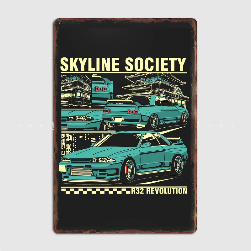 GTR JDM Car R32 Racing CAR Poster Metal Sign CAR Club Custom Bar Bedroom Indoor Decor Posters Home Wall Decor Room Decoration
GTR JDM Car R32 Racing CAR Poster Metal Sign CAR Club Custom Bar Bedroom Indoor Decor Posters Home Wall Decor Room Decoration