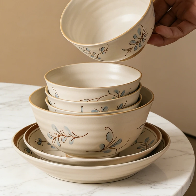 LH Ceramic Bowl Set Household Underglaze Cutlery Set Nice Dishes
LH Ceramic Bowl Set Household Underglaze Cutlery Set Nice Dishes