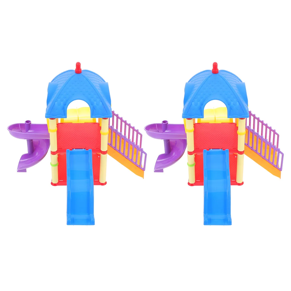 2pcs Miniature Slide Toy Plastic Children Playing House Dollhouse Decor Realistic Design Playground Model
2pcs Miniature Slide Toy Plastic Children Playing House Dollhouse Decor Realistic Design Playground Model