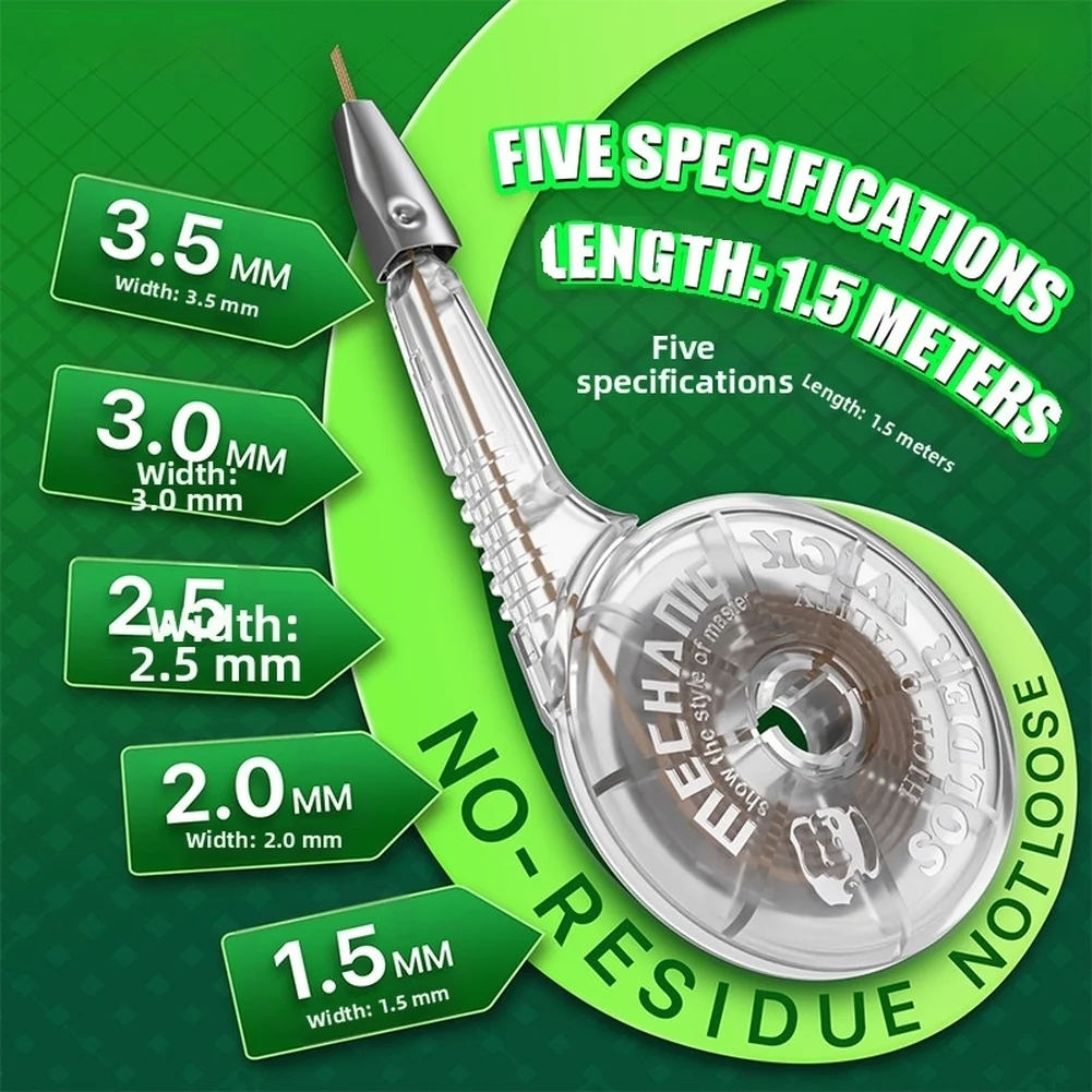 Premium Desoldering Wire 1.5m Fast Heat Conduction Solder Removal Tool For Phone Repair Electronics Work
Premium Desoldering Wire 1.5m Fast Heat Conduction Solder Removal Tool For Phone Repair Electronics Work