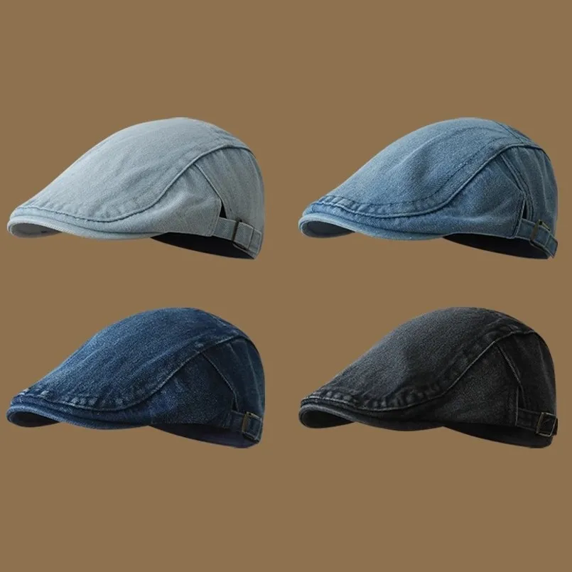 2025 Japanese Denim Newsboy Cap Women Vintage Washed Breathable Fashion Unisex Artist Hats for Women Street Style Hats for Men
2025 Japanese Denim Newsboy Cap Women Vintage Washed Breathable Fashion Unisex Artist Hats for Women Street Style Hats for Men