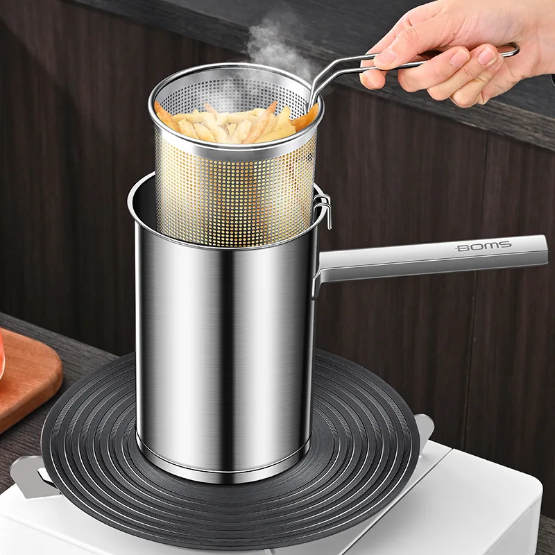 Stainless Steel Multifunction Pot With Lid Deep Fryer With Basket strainer French Fries Soup Noodle Induction Cooker Gas Kitchen
Stainless Steel Multifunction Pot With Lid Deep Fryer With Basket strainer French Fries Soup Noodle Induction Cooker Gas Kitchen