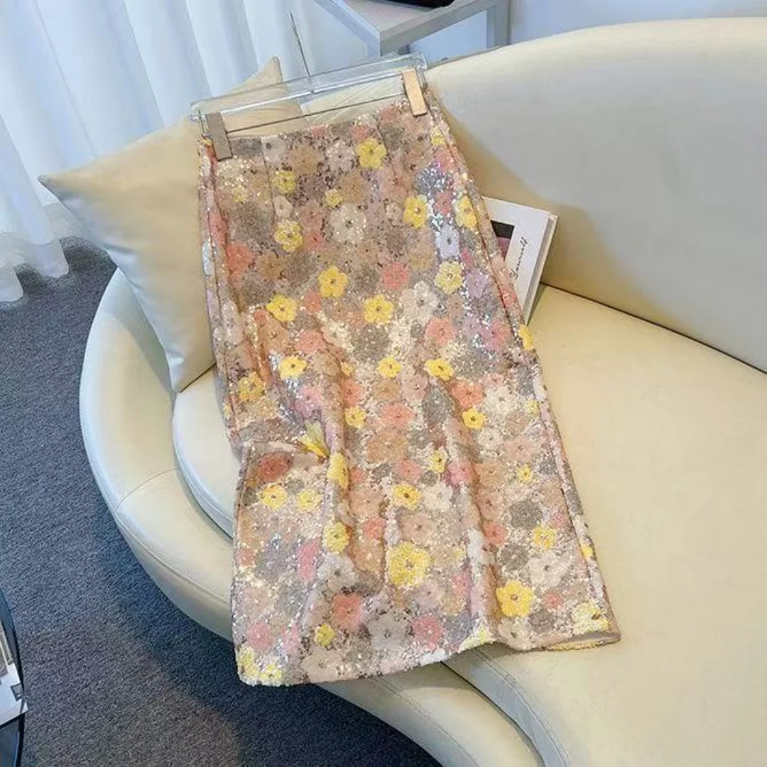 RAIN YAN LIN Fashion High End Colorful Sequined Flower Skirts Women's Summer New High Waist Slim Beautiful Versaile Skirt
RAIN YAN LIN Fashion High End Colorful Sequined Flower Skirts Women's Summer New High Waist Slim Beautiful Versaile Skirt