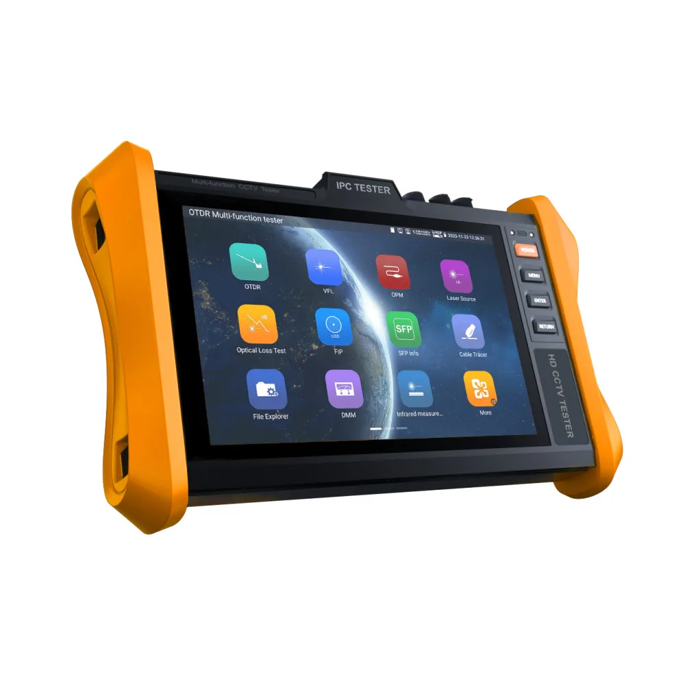 OTDR Tester 8-Inch Touch Screen MOT-85 Network Cable Test Map UTP RJ45 TDR cable test Gigabit SFP optical fiber module port
OTDR Tester 8-Inch Touch Screen MOT-85 Network Cable Test Map UTP RJ45 TDR cable test Gigabit SFP optical fiber module port