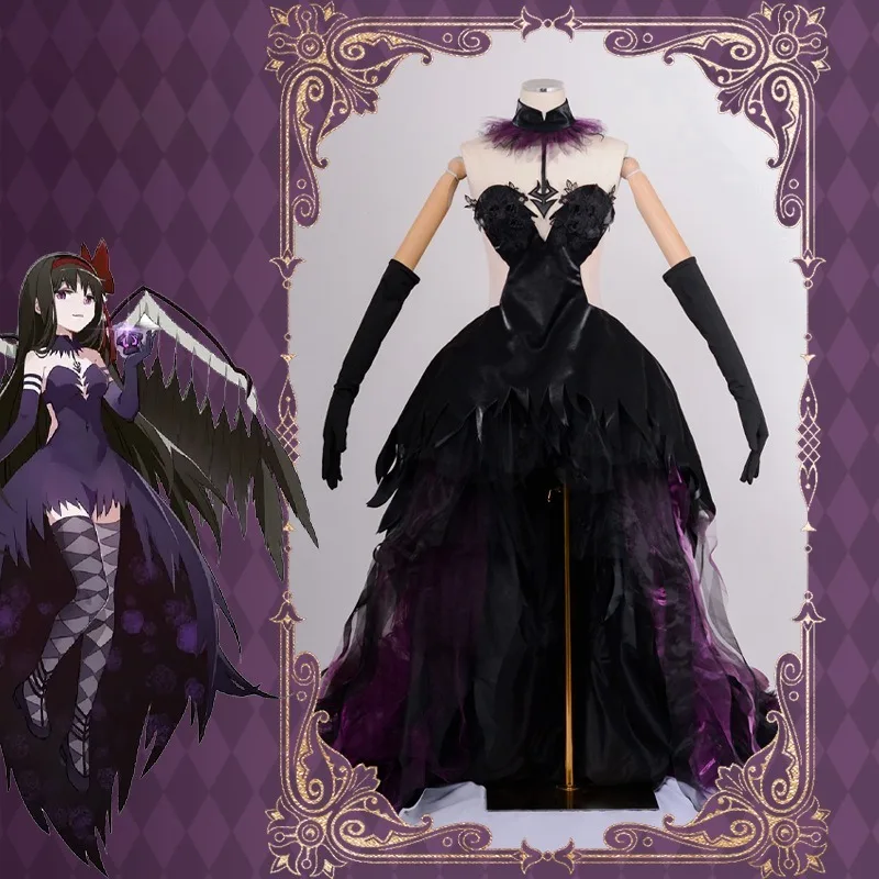 Akemi Homura Cosplay Clothes Purple Dress Devil Form Transcendent Battle Dress Carnival Fighting Uniforms Halloween Suits
Akemi Homura Cosplay Clothes Purple Dress Devil Form Transcendent Battle Dress Carnival Fighting Uniforms Halloween Suits