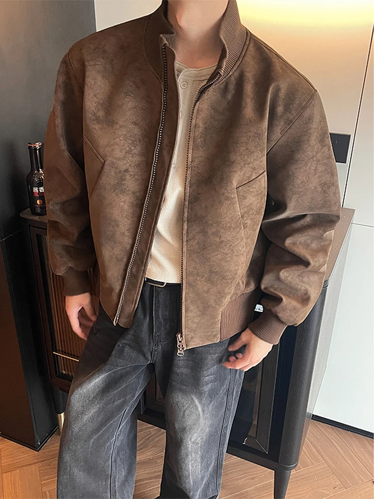 Eyes American ort Leather Jaet Мужская осенняя осенняя одежда с воротником-стойкой Flight Jaet Boxy ape Baseball orm Casual Sle
Eyes American ort Leather Jaet Мужская осенняя осенняя одежда с воротником-стойкой Flight Jaet Boxy ape Baseball orm Casual Sle