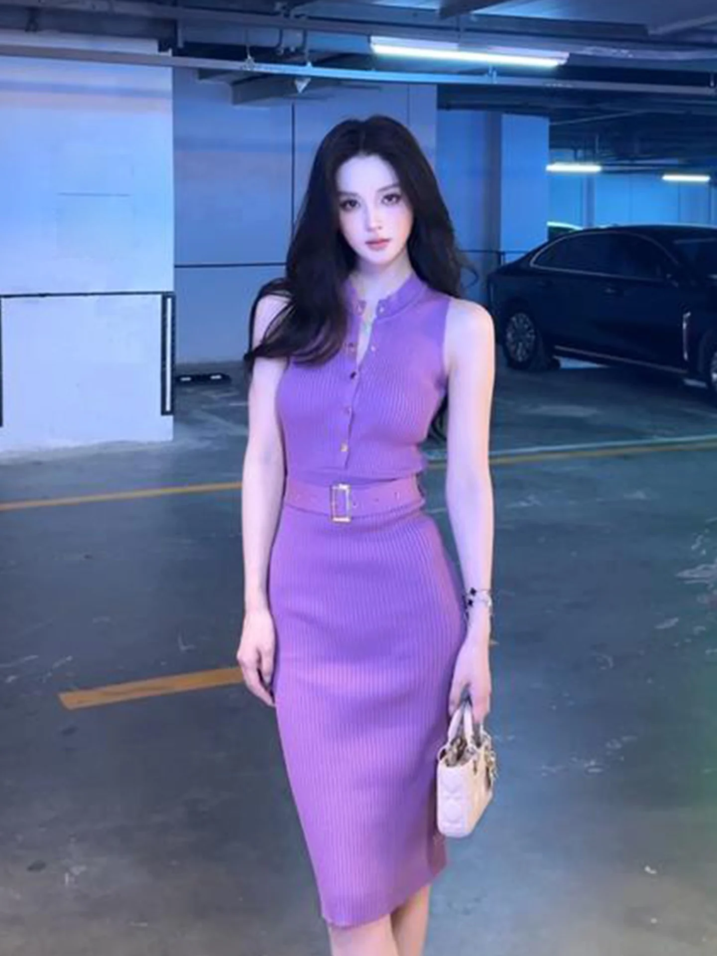 XZY Purple Svel Knitted Dr Women's plus Size Summer Sexy Slim Fit Bodycon Skirt High Waist Commute Sle Korean Version
XZY Purple Svel Knitted Dr Women's plus Size Summer Sexy Slim Fit Bodycon Skirt High Waist Commute Sle Korean Version