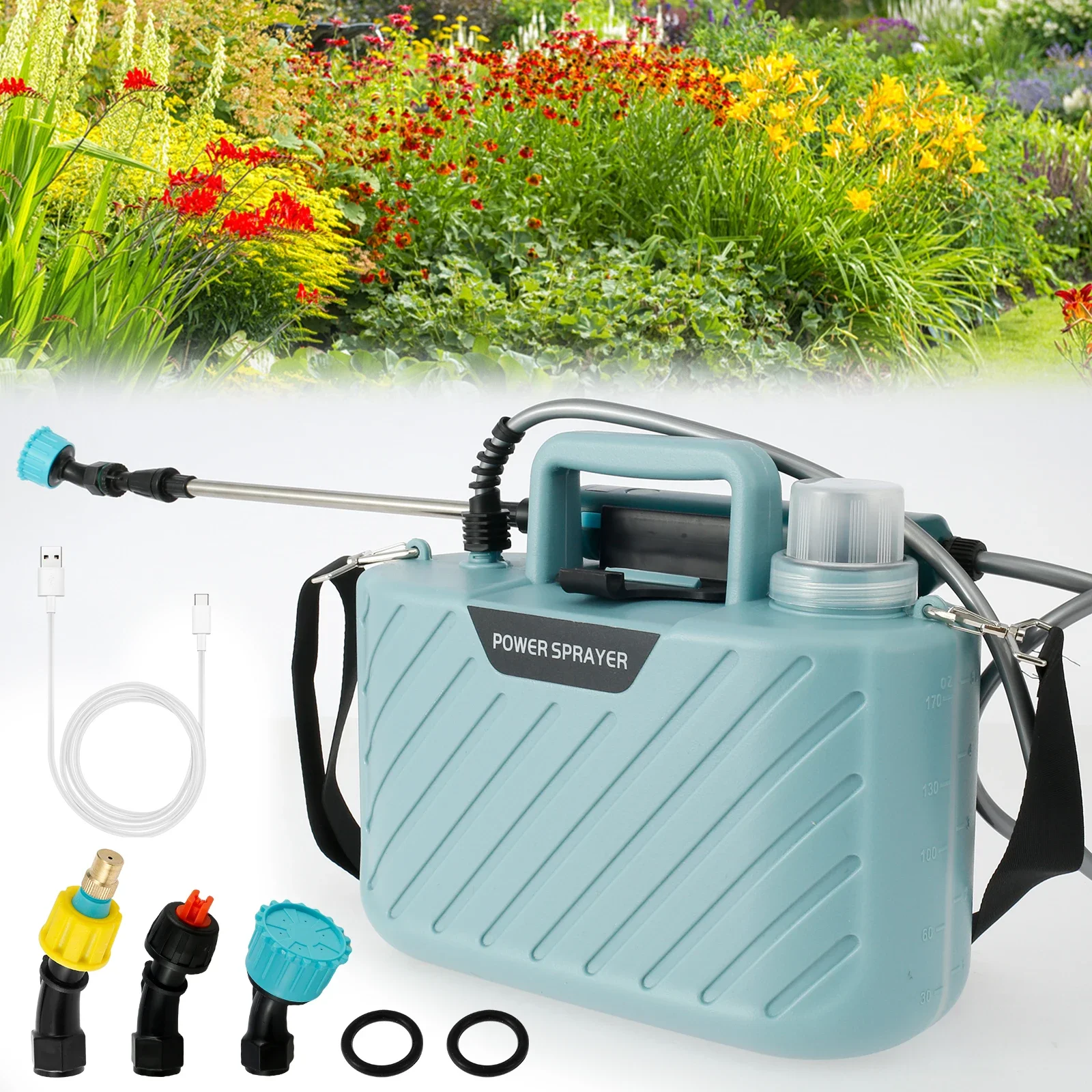 5L Battery Powered Sprayer with 3 Mist Nozzles Portable Sprayer with Adjustable Shoulder Strap USB Rechargeable Irrigation Tool
5L Battery Powered Sprayer with 3 Mist Nozzles Portable Sprayer with Adjustable Shoulder Strap USB Rechargeable Irrigation Tool