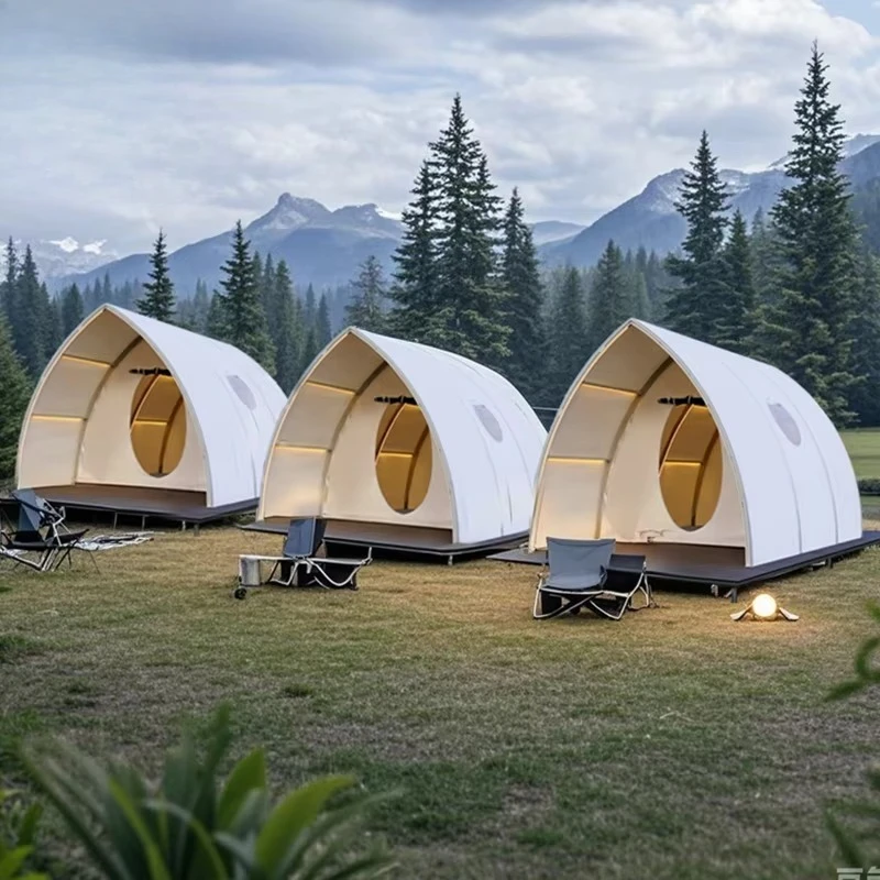 5*7 Glamping Hotel Tent PVC Fabric Four Seasons Resort Sailing Tent for Camping for Four Seasons Resort Use
5*7 Glamping Hotel Tent PVC Fabric Four Seasons Resort Sailing Tent for Camping for Four Seasons Resort Use