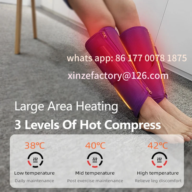 Customizable Portable Wireless Cordless Air Compression Leg Massager Wide Calf Boot with Deep Relax Blood Circulation Heating
Customizable Portable Wireless Cordless Air Compression Leg Massager Wide Calf Boot with Deep Relax Blood Circulation Heating