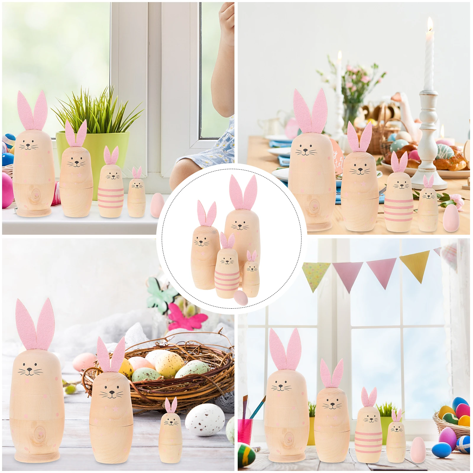 1 set 5 Layers Russian Nesting Easter Playthings Wooden Matryoshkas Stacking Toys Easter Gifts Home Decor Crafts
1 set 5 Layers Russian Nesting Easter Playthings Wooden Matryoshkas Stacking Toys Easter Gifts Home Decor Crafts