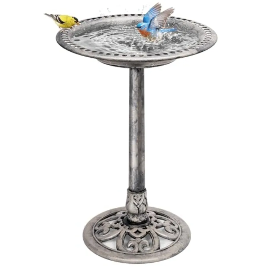 Bird Bath for Outside, Polyresin Pedestal Bird Baths for Outdoor, Garden, 28 Inch Height Weather-Resistant Birdbaths with 20" B
Bird Bath for Outside, Polyresin Pedestal Bird Baths for Outdoor, Garden, 28 Inch Height Weather-Resistant Birdbaths with 20" B