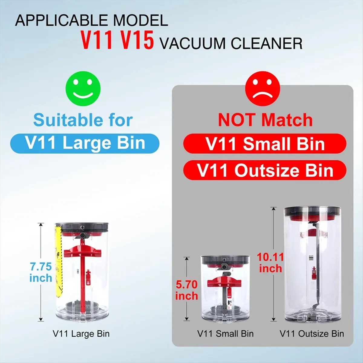 For V11 V15 SV14 SV15 SV22 Vacuum Cleaner Attachments Dust Bin+HEPA Filter+Switch Button Replacement Kit
For V11 V15 SV14 SV15 SV22 Vacuum Cleaner Attachments Dust Bin+HEPA Filter+Switch Button Replacement Kit