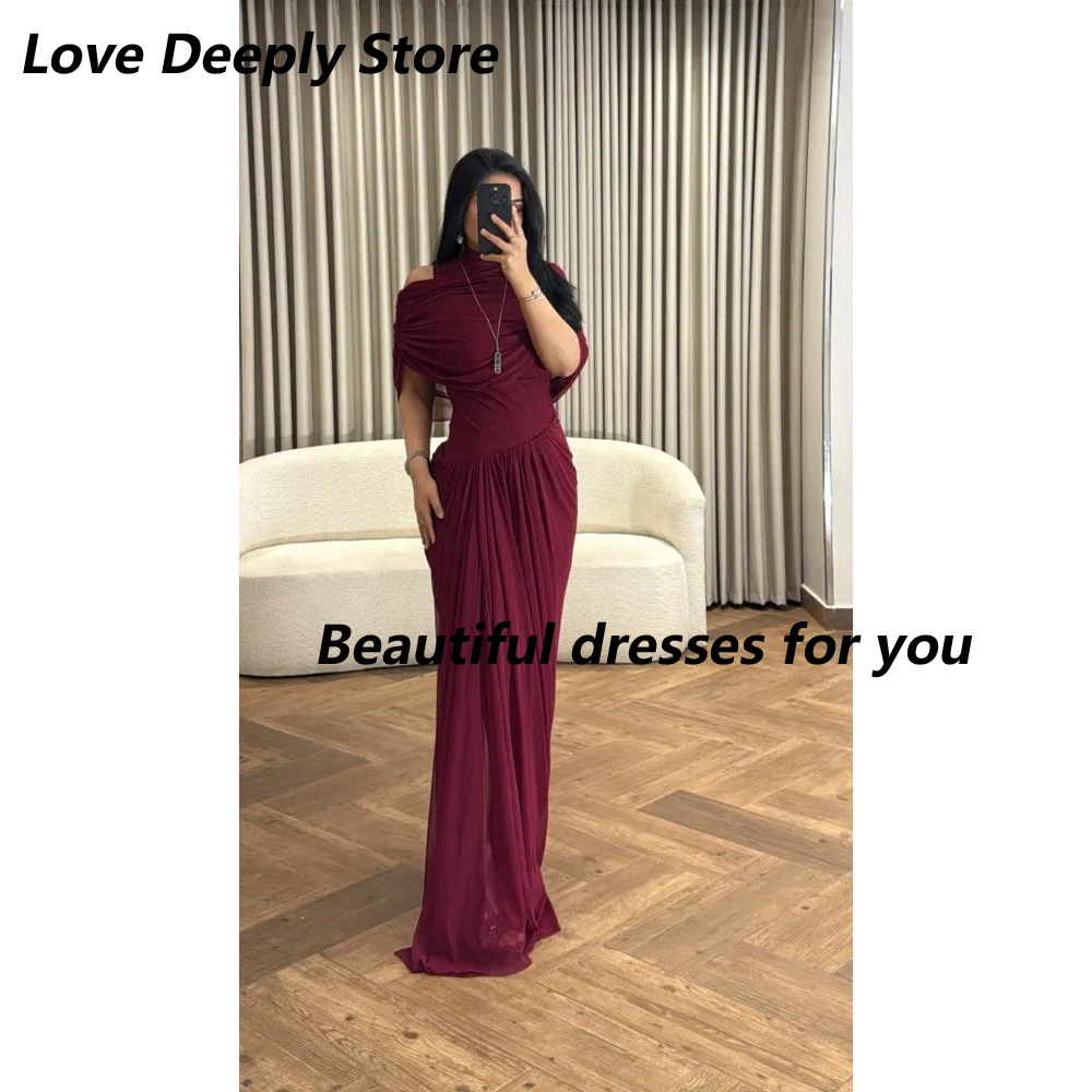 Burgundy Prom Dress Customized High Neck Elegant Pleats Straight Arabian Evening Gown Formal Party Dresses 2025
Burgundy Prom Dress Customized High Neck Elegant Pleats Straight Arabian Evening Gown Formal Party Dresses 2025