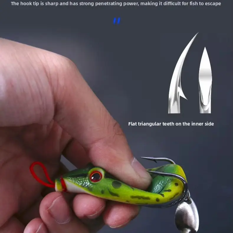 TRY&V Frog Lure Long Cast Snakehead Special Bionic Blade 45 Degree Entry Double Integrated Lead Hook Fishing Frog Bait
TRY&V Frog Lure Long Cast Snakehead Special Bionic Blade 45 Degree Entry Double Integrated Lead Hook Fishing Frog Bait