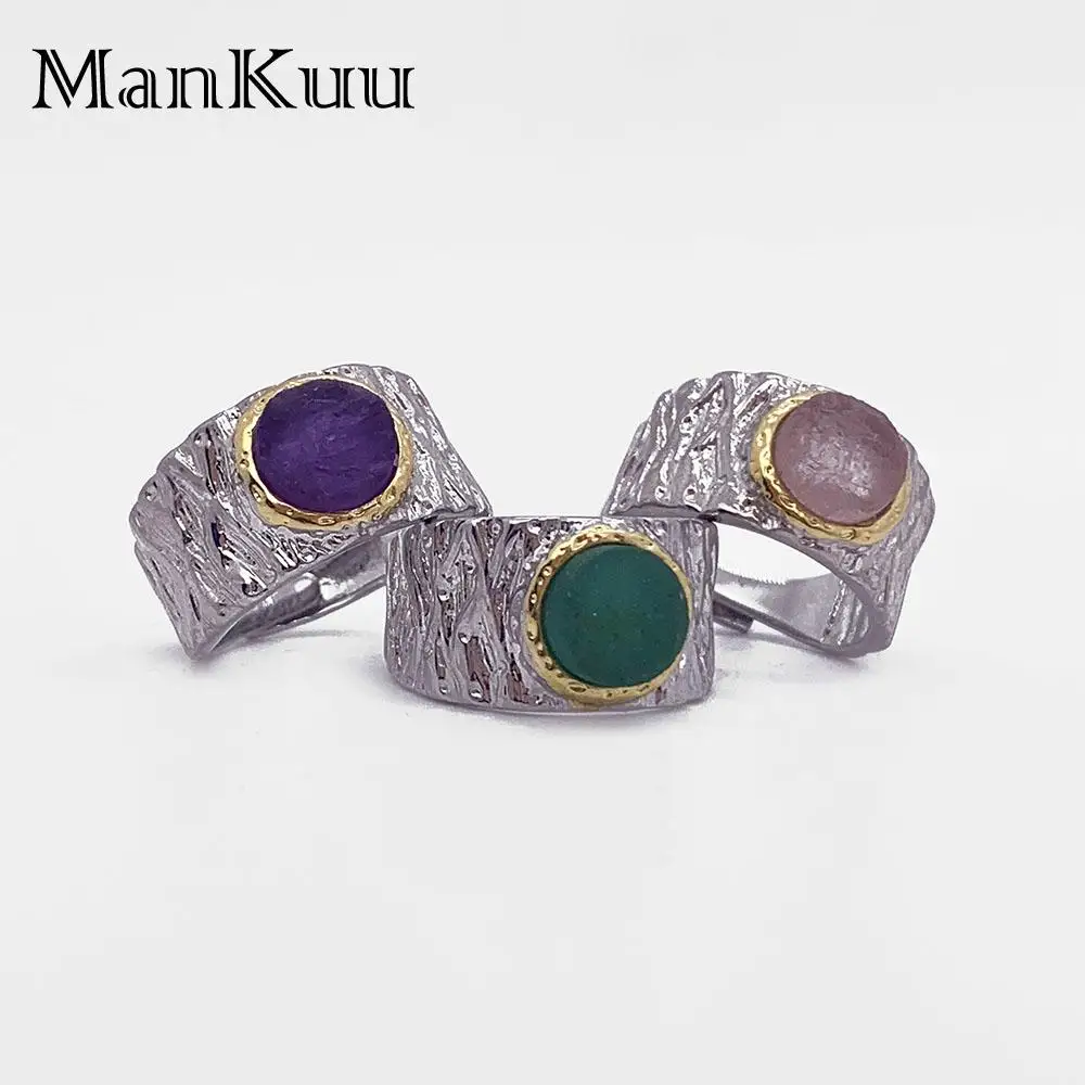 mankuu vintage 8mm natural crystal amethyst aventurine handwork surface double gold plated adjustable rings women gifts daily
mankuu vintage 8mm natural crystal amethyst aventurine handwork surface double gold plated adjustable rings women gifts daily
