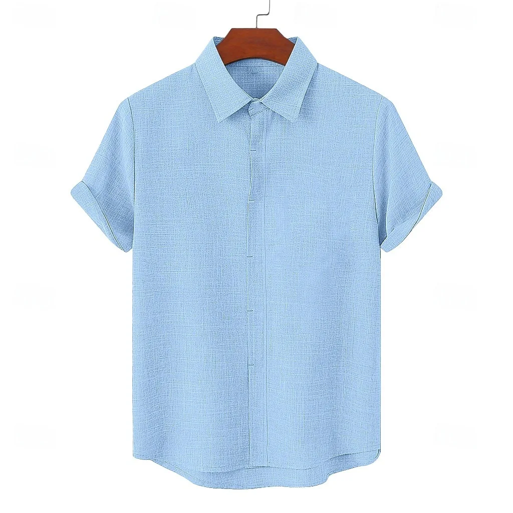 FEGKZLI 2023 Men's Casual Short Sleeve Cotton Linen Shirts Streetwear Pure Color Shirts Men Shirts
FEGKZLI 2023 Men's Casual Short Sleeve Cotton Linen Shirts Streetwear Pure Color Shirts Men Shirts
