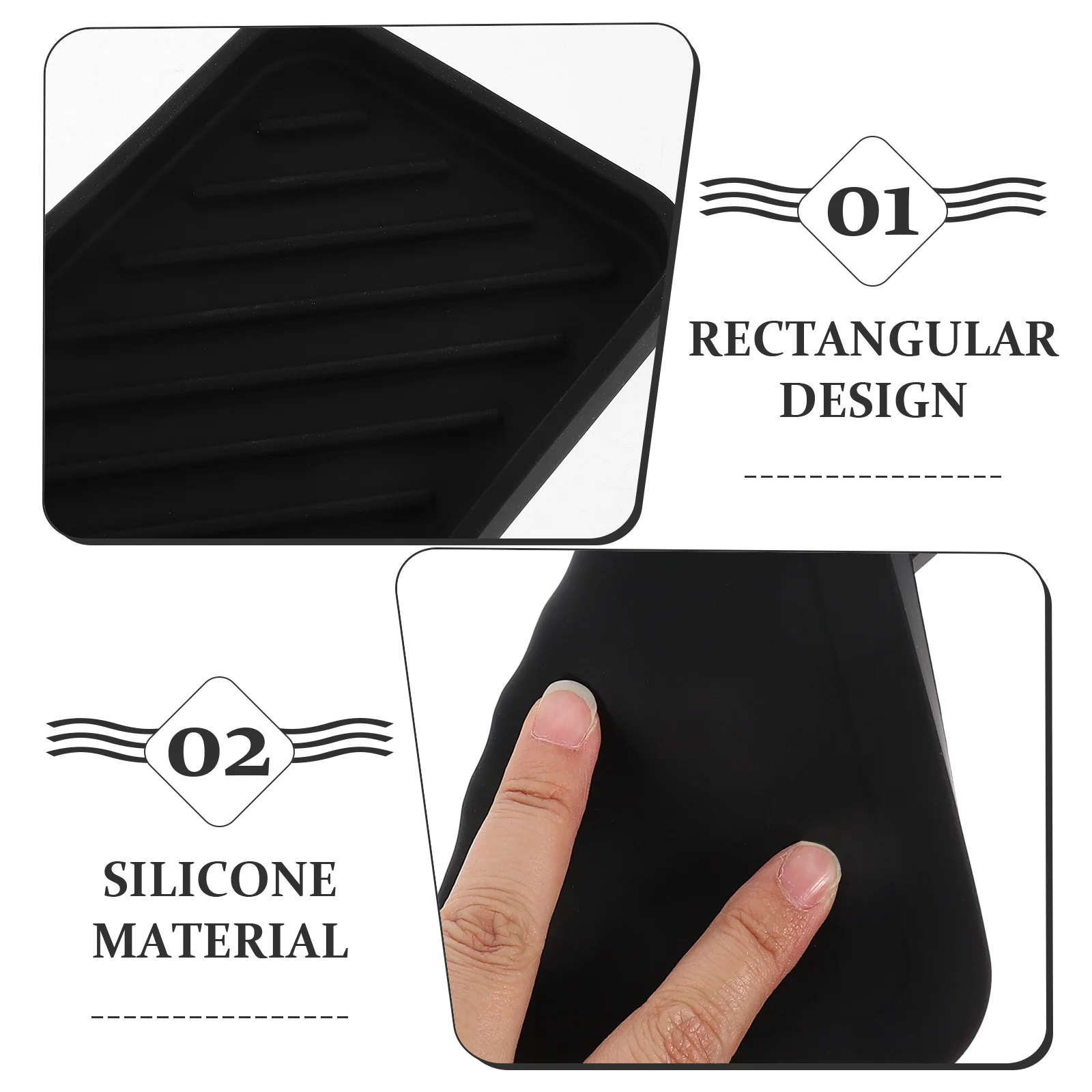 2Pcs Silicone Soap Holder Tray Non-Slip Soap Dish for Bathroom Shower Sink Countertop Organizer Storage Bathroom Supply 
2Pcs Silicone Soap Holder Tray Non-Slip Soap Dish for Bathroom Shower Sink Countertop Organizer Storage Bathroom Supply