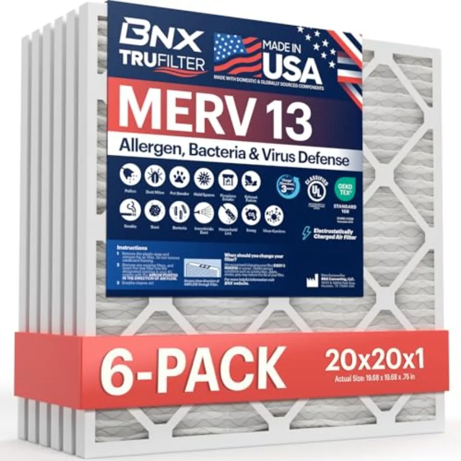 TruFilter Air Filter MERV 13 - MADE IN USA - Electrostatic Pleated Air Conditioner HVAC AC Furnace Filters for Allergies, Polle
TruFilter Air Filter MERV 13 - MADE IN USA - Electrostatic Pleated Air Conditioner HVAC AC Furnace Filters for Allergies, Polle