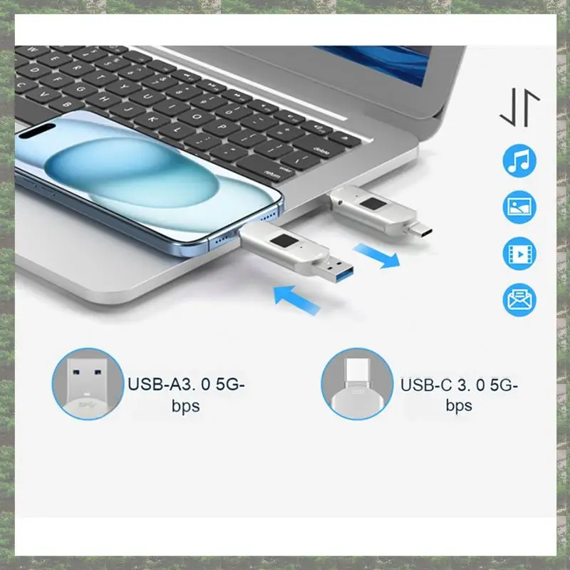 Encrypted USB Disk Suitable For Type-C Fingerprint Recognition Mobile Phone And Computer 3-In-1
Encrypted USB Disk Suitable For Type-C Fingerprint Recognition Mobile Phone And Computer 3-In-1