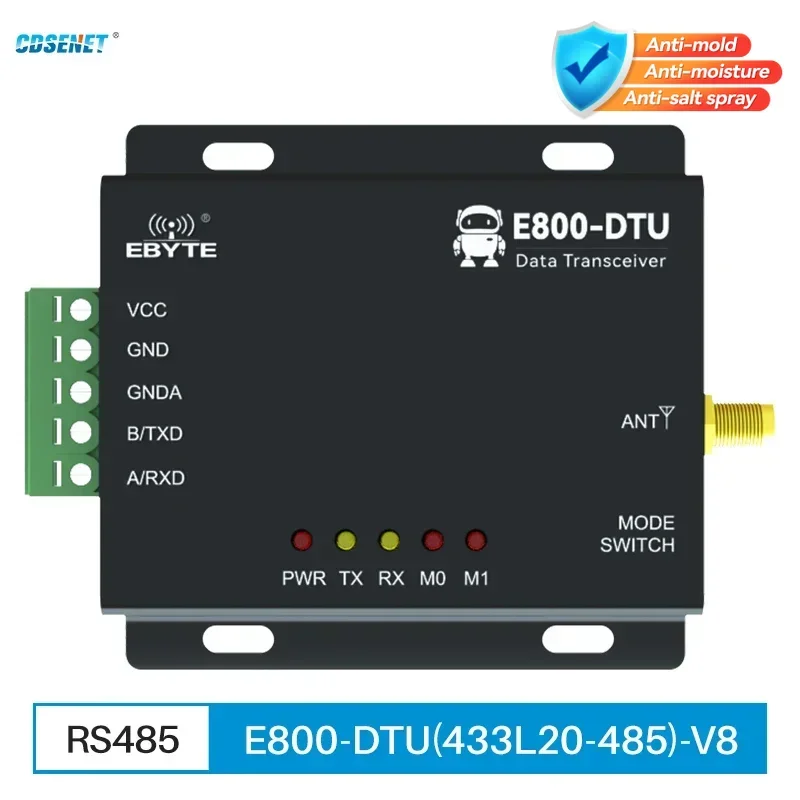 Sx1278 RS485 LoRa Modem Industrial Digital Radio 433MHz 20dBm CDSENET Wireless Transmitter 3km Long Distance LoRa Module
Sx1278 RS485 LoRa Modem Industrial Digital Radio 433MHz 20dBm CDSENET Wireless Transmitter 3km Long Distance LoRa Module