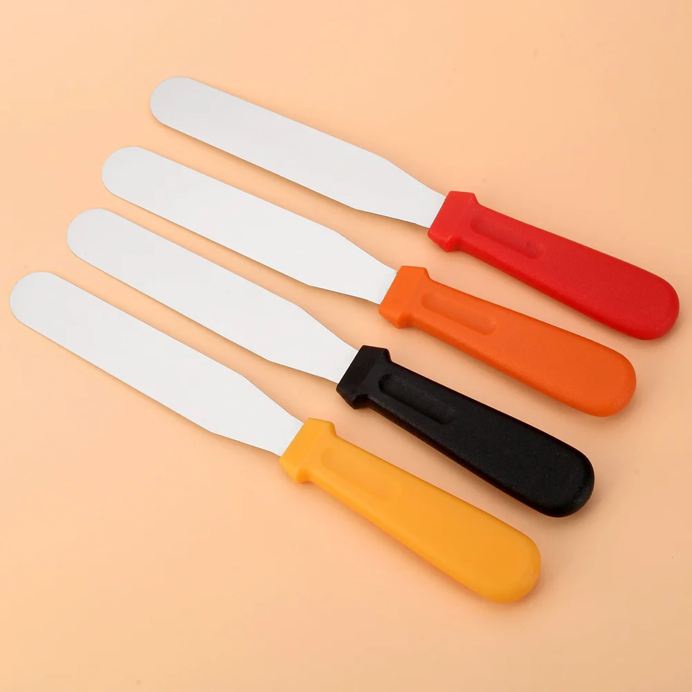 Stainless Steel Cream Butter Spatula Kitchen Pizza Scraper with Plastic Handle for Cake Smoother Pastry Decor(79 Inches Random
Stainless Steel Cream Butter Spatula Kitchen Pizza Scraper with Plastic Handle for Cake Smoother Pastry Decor(79 Inches Random