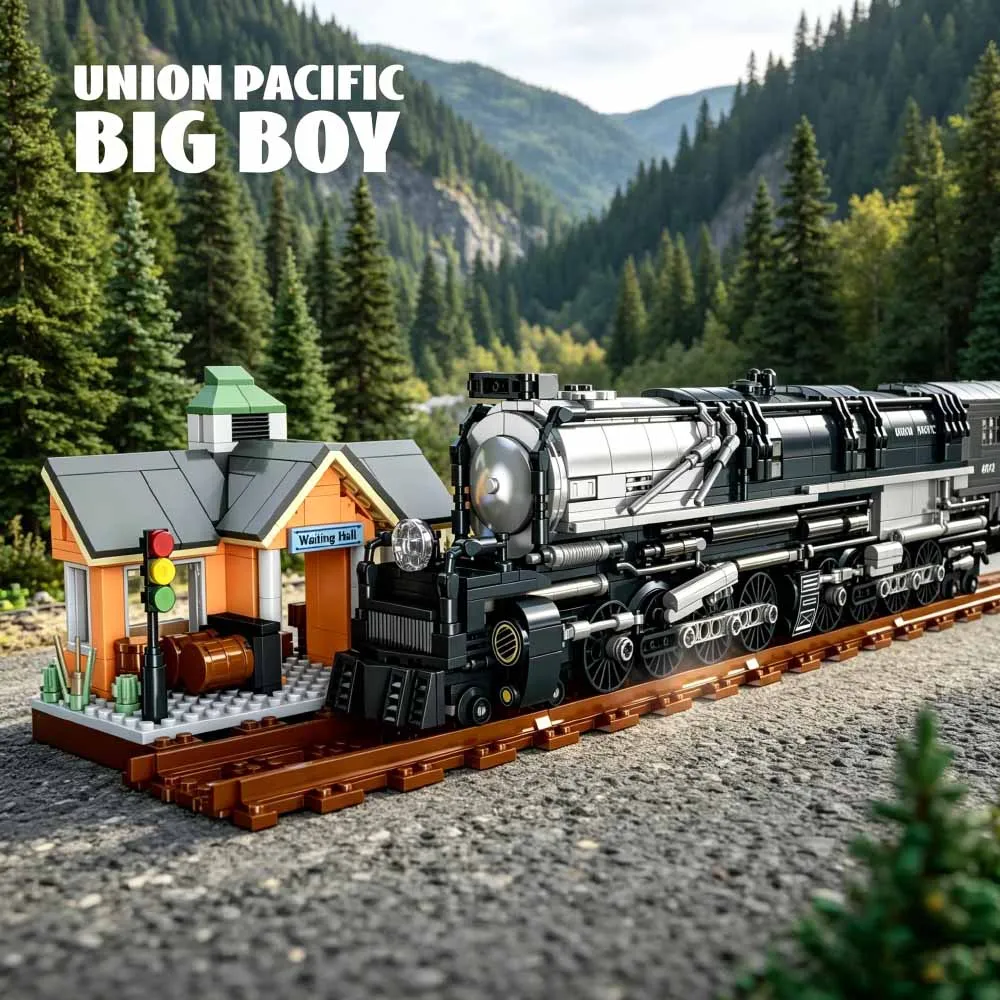 Creative Expert Ideas Steam locomotive Model Moc Railway Express The bigboy Train Modular Building Blocks Toys 1277pcs Puzzle
Creative Expert Ideas Steam locomotive Model Moc Railway Express The bigboy Train Modular Building Blocks Toys 1277pcs Puzzle