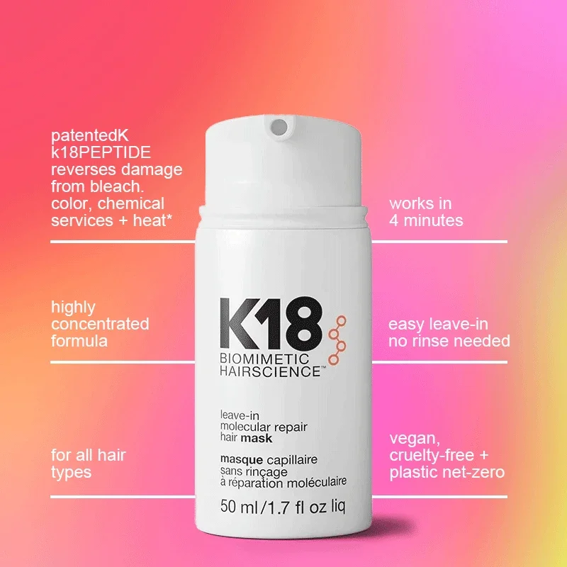 Genuine K18 Repair Hair Mask Free Wash Repair Damaged Structure Reduction Improve Ironing Damaged Frizzy Hair Care
Genuine K18 Repair Hair Mask Free Wash Repair Damaged Structure Reduction Improve Ironing Damaged Frizzy Hair Care