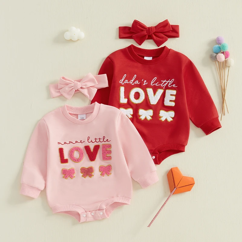 2024-10-17Lioraitiin Baby Girls Valentine's Day Sweatshirts Rompers Bowknot Letter Embroidery Long Sleeve Jumpsuit with Headband
2024-10-17Lioraitiin Baby Girls Valentine's Day Sweatshirts Rompers Bowknot Letter Embroidery Long Sleeve Jumpsuit with Headband