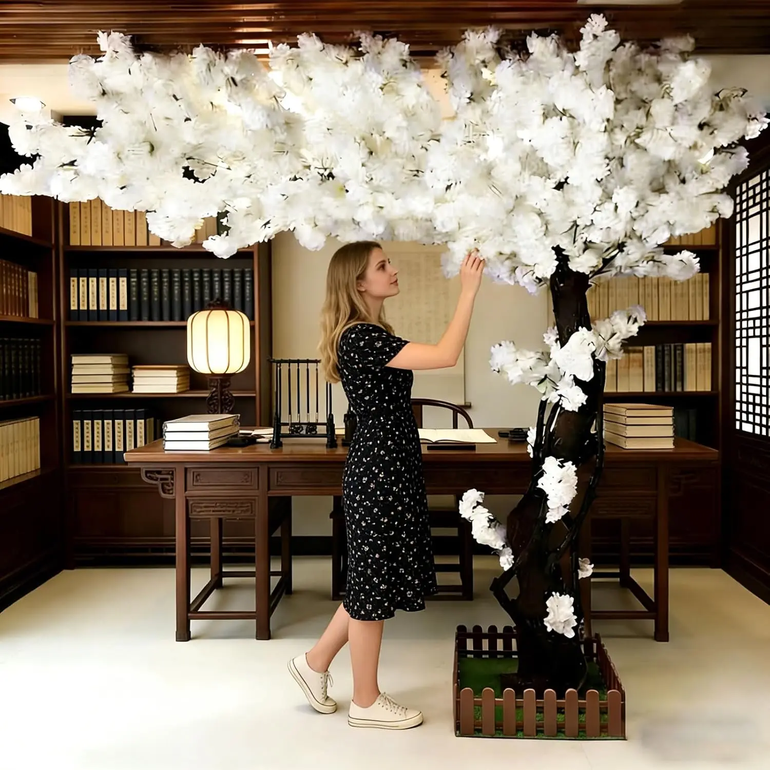 Large Artificial Cherry Blossom Tree Faux Flower Decor for Home Garden Living Room Wedding Party Indoor Outdoor
Large Artificial Cherry Blossom Tree Faux Flower Decor for Home Garden Living Room Wedding Party Indoor Outdoor