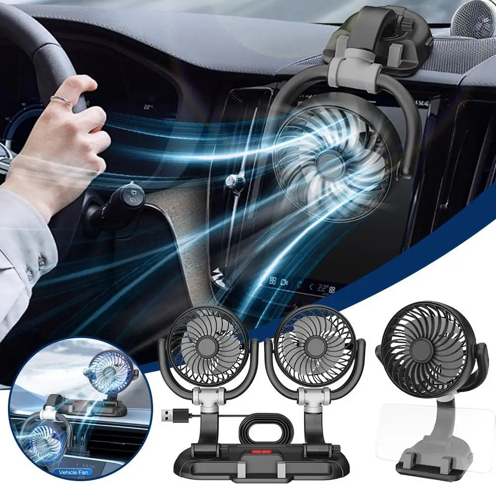 360° Rotatable Car Fan With Phone Holder USB-Powered Adjustable Mini Cooling Fan For Car Dashboard Auto Use
360° Rotatable Car Fan With Phone Holder USB-Powered Adjustable Mini Cooling Fan For Car Dashboard Auto Use