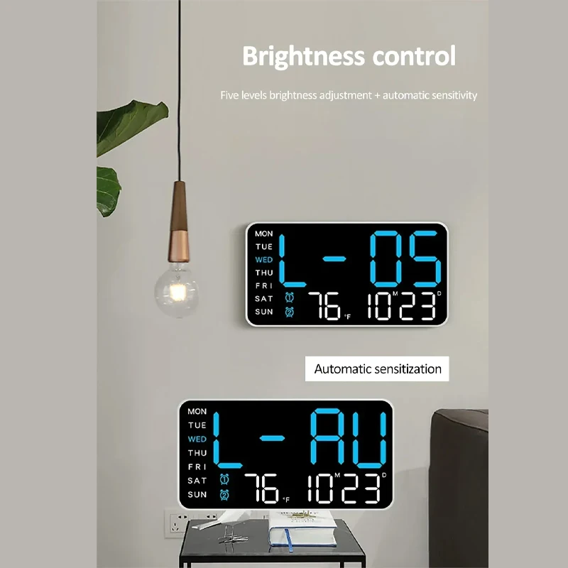 Multi Functional Electronic Digital Clock Led Display Alarm Clock Creative Voice Activated Wake-up Wall Clock Home Decoration
Multi Functional Electronic Digital Clock Led Display Alarm Clock Creative Voice Activated Wake-up Wall Clock Home Decoration